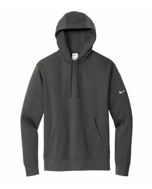 Nike Club Fleece Sleeve Swoosh Pullover Hoodie Anthrecite