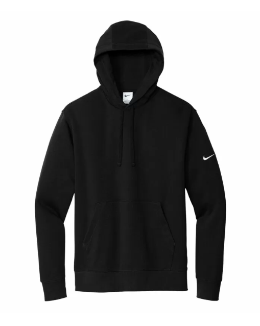 Nike Club Fleece Sleeve Swoosh Pullover Hoodie Black