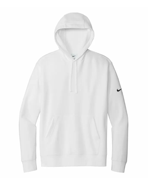 Nike Club Fleece Sleeve Swoosh Pullover Hoodie White