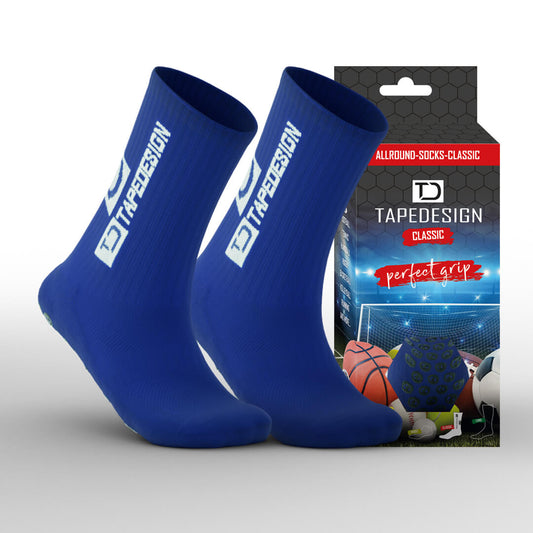 Chaussette classique Tape Design bleu roi