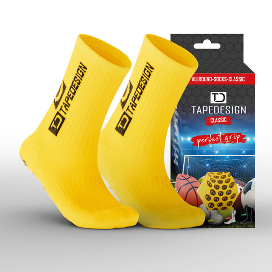 Chaussette classique Tape Design jaune