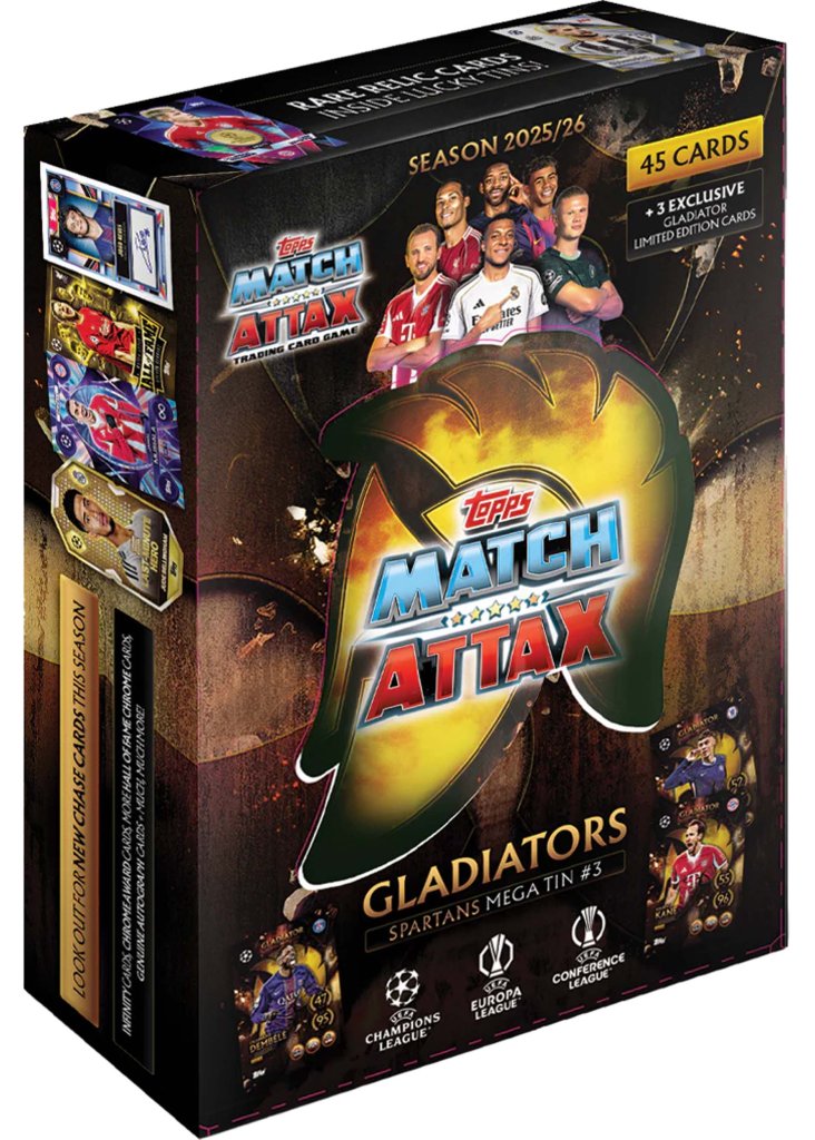 Topps Match Attax 25/26 UEFA Champions League Cards Mega Tin (48 Cards + Third Le)