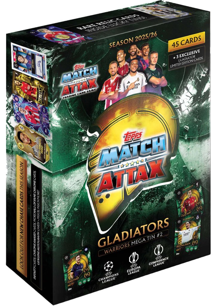 Topps Match Attax 25/26 UEFA Champions League Cards Mega Tin (48 Cards + Third Le)