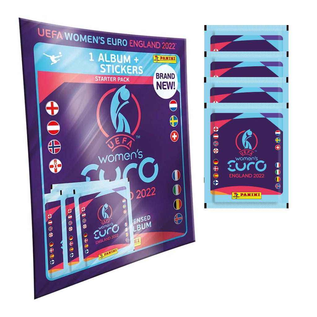 Panini UEFA Women's Euro 2022 Stickers - Mega Starter Pack (Album + 51 Stickers)