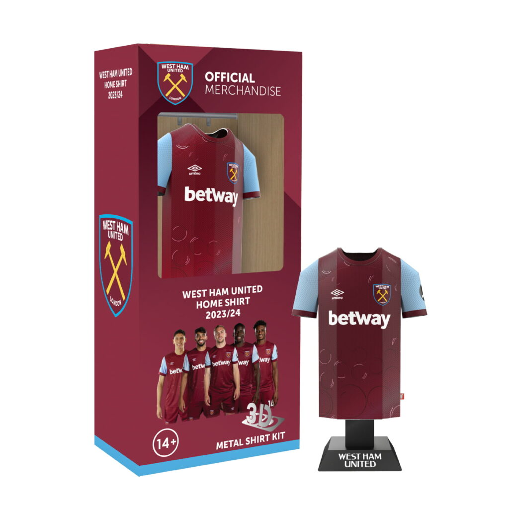 West Ham Alloy Collectors Mini Metal Home Jersey Display Box
