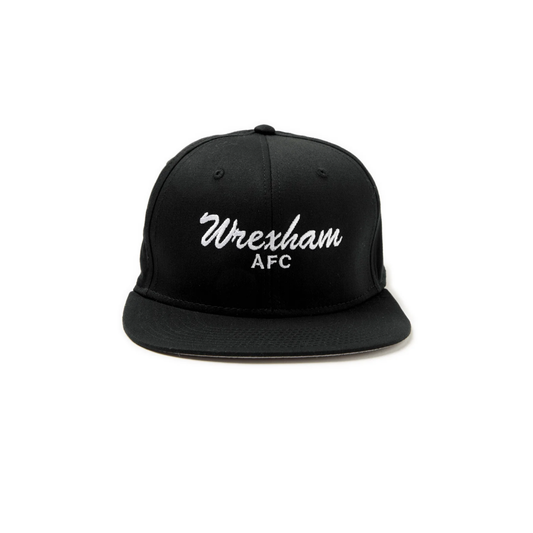 Wrexham Black Script Flat Peak Hat