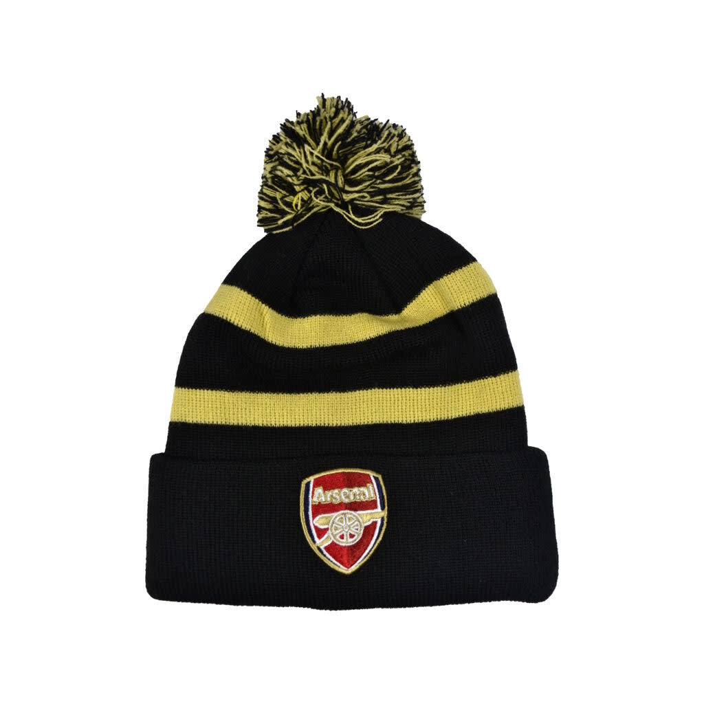 Arsenal Black & Gold Pom Beanie