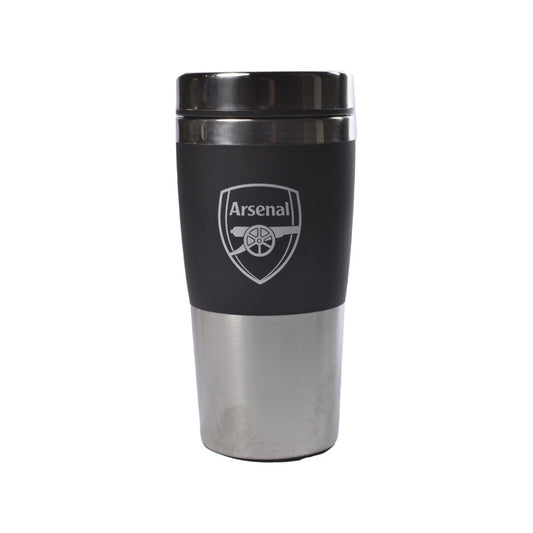 Arsenal Black & Silver Travel Mug