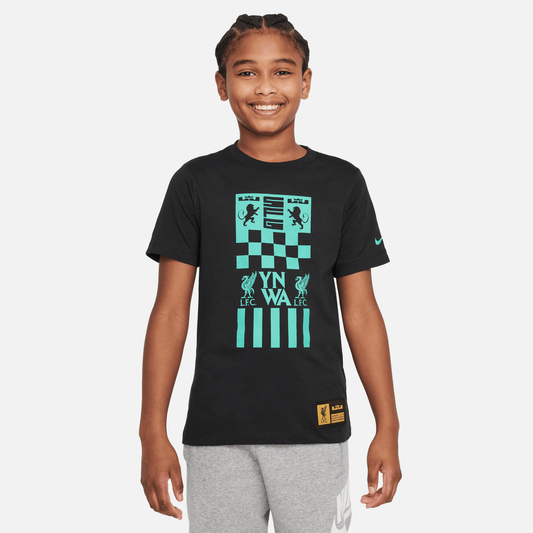 T-shirt Nike LeBron x Liverpool FC J Noir/Menthe Jeunesse