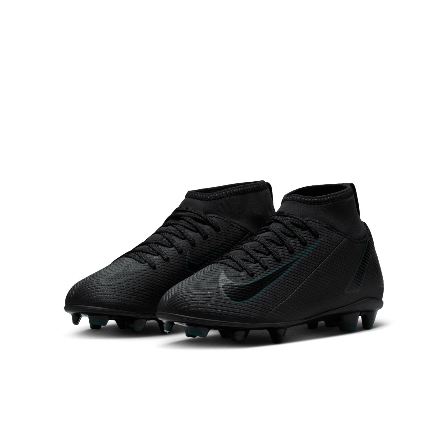 Nike Mercurial Superfly 10 Club FG Noir/Noir-Jungle profonde Jeunesse