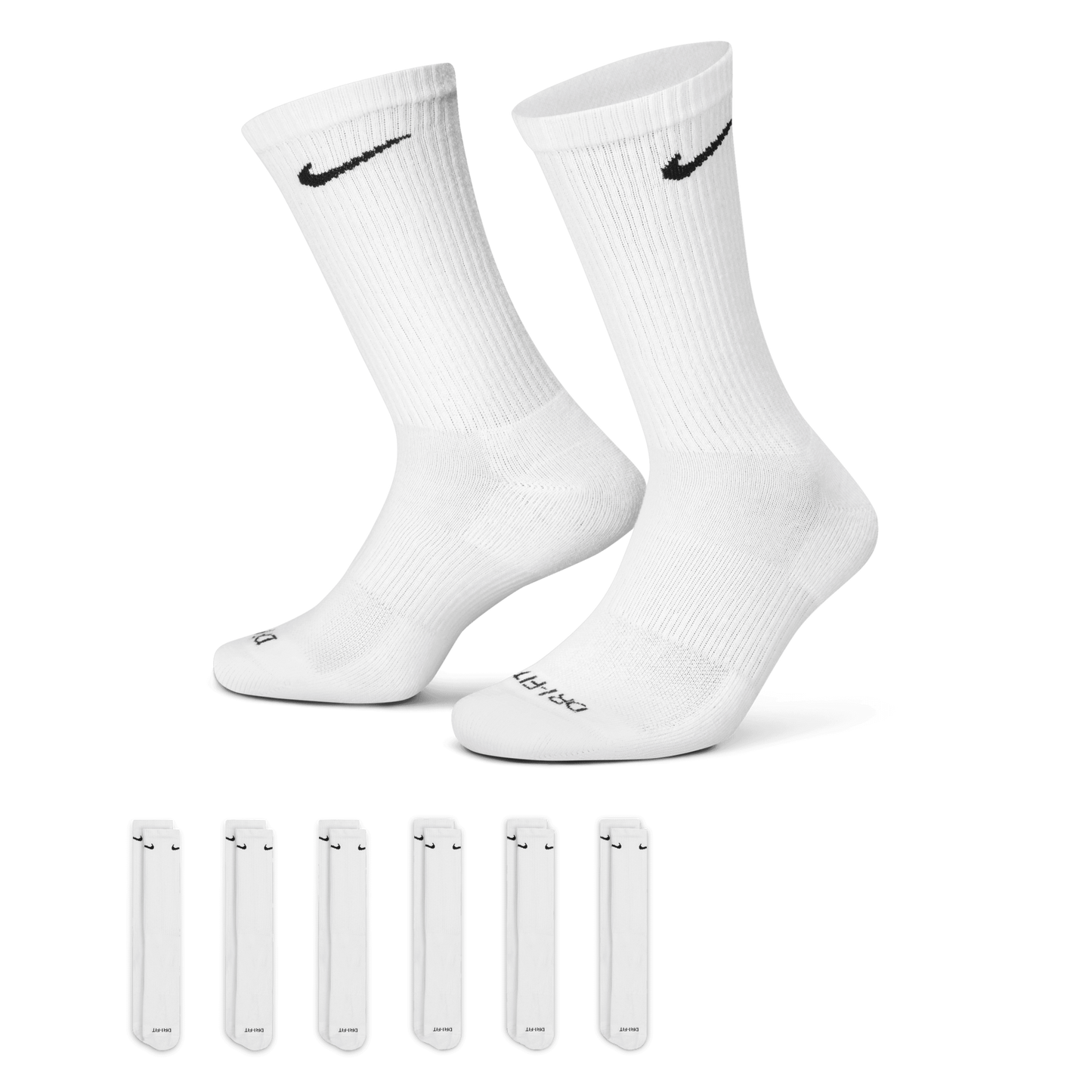Nike Everyday Plus Cushioned Training Crew Socks White