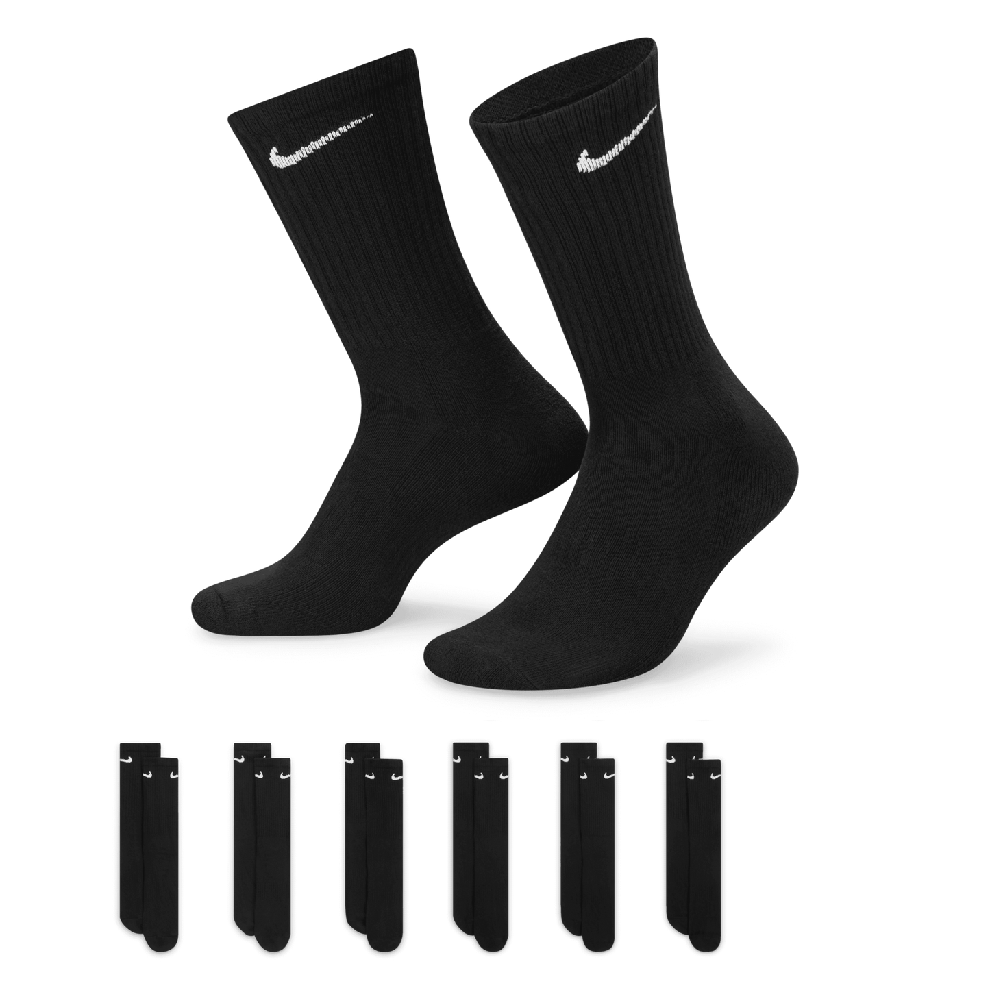 Nike Everyday Cushioned Training Crew Socks Black