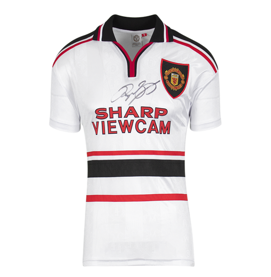 Maillot extérieur authentique signé par Ryan Giggs pour Manchester United 1999
