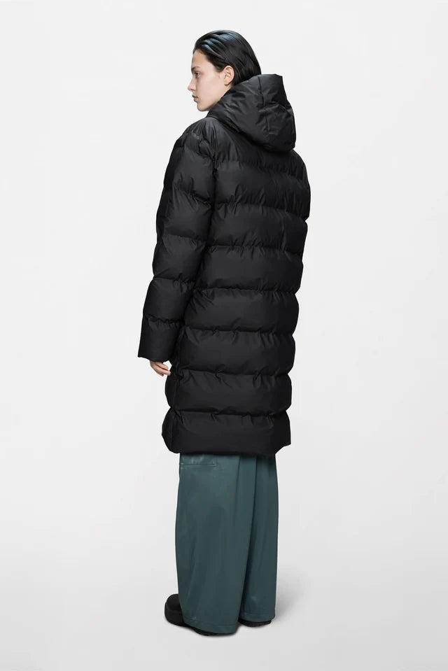 Rains Alta Longer Puffer Jacket Black