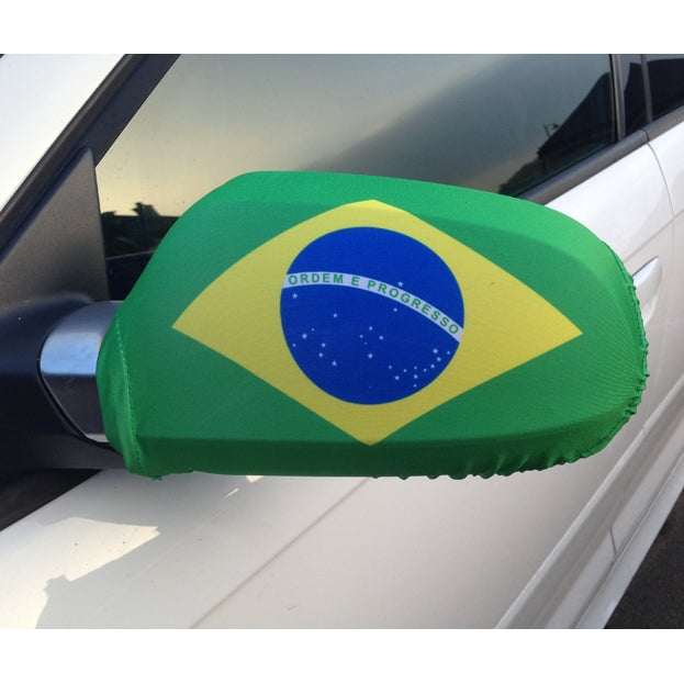 Brazil Car Mirror Flags