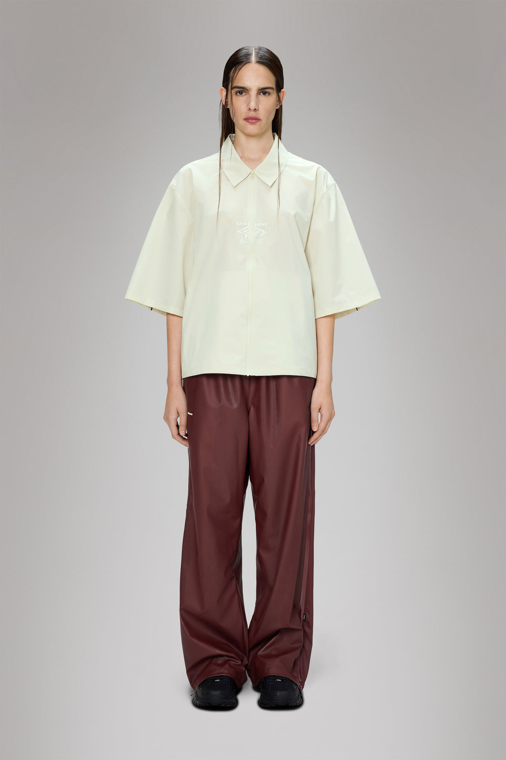 Rains x Umbro Drill Overshirt Vintage White