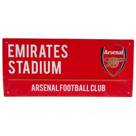 Panneau de rue rouge de l'Arsenal Emirates Stadium
