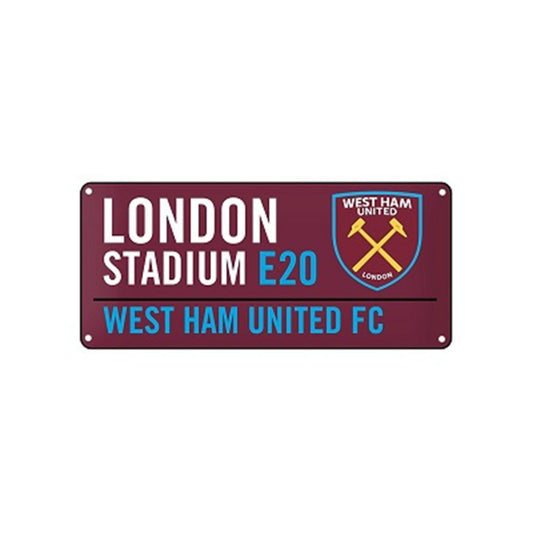 Panneau de rue coloré de West Ham United