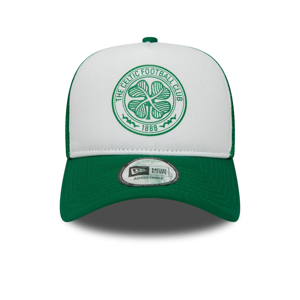 Celtic New Era E-Frame Green & White Trucker Cap