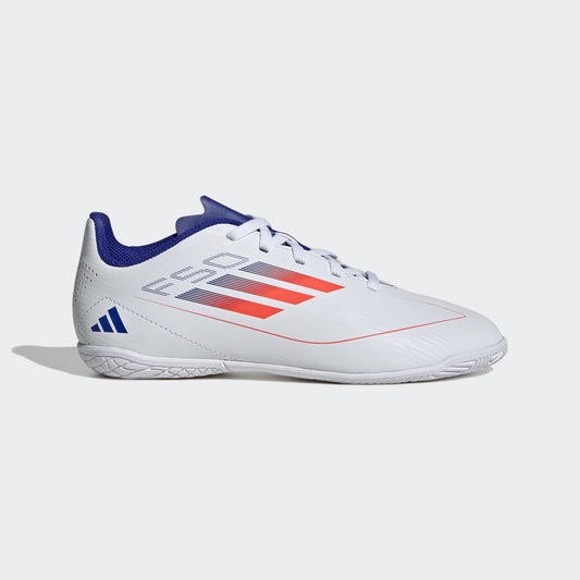 Chaussures de foot Adidas F50 Club Indoor Blanc/Rouge/Bleu Jeunesse