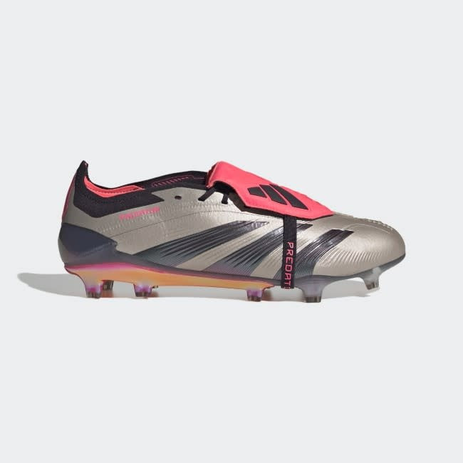 Adidas Predator Elite FG - Languette repliable Gris/Noir/Carbone