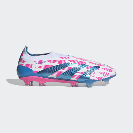 Adidas Predator Elite FG sans lacets Blanc/Bleu/Rose