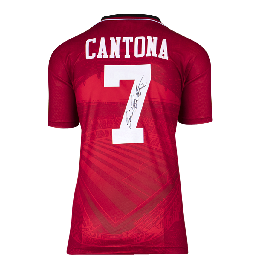 Maillot domicile authentique signé par Eric Cantona pour Manchester United 1994-96