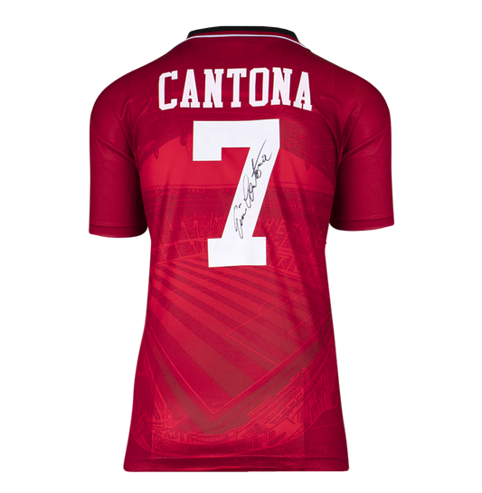 Maillot domicile authentique signé par Eric Cantona pour Manchester United 1994-96