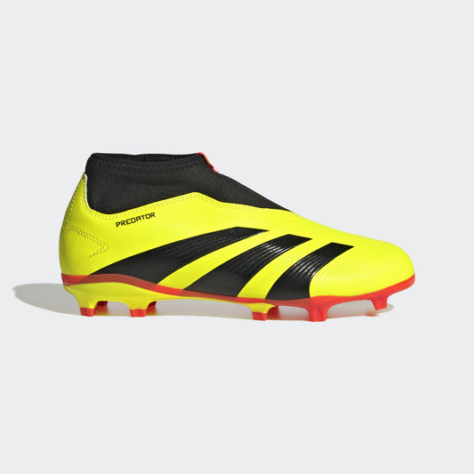 Adidas Predator 24 League sans lacets FG Jaune/Noir Jeunesse