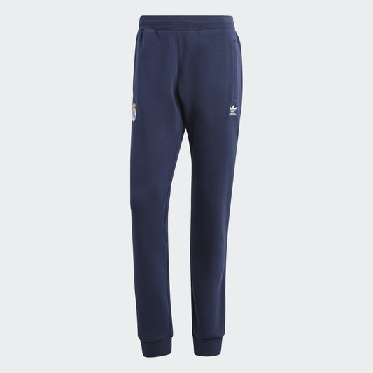 Pantalon de survêtement Adidas Real Madrid Essentials Trefoil Legend Ink / Blanc