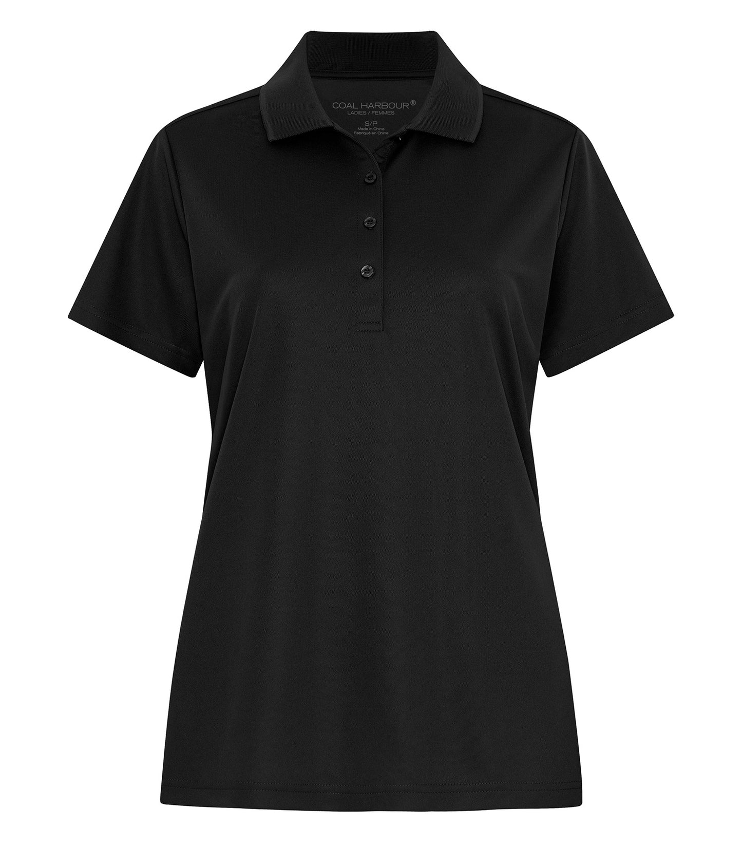 Coal Harbour Everyday Snag Resistant Polo Shirt Black Women's