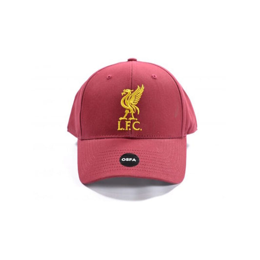 Casquette Liverpool Livebird rouge foncé et or