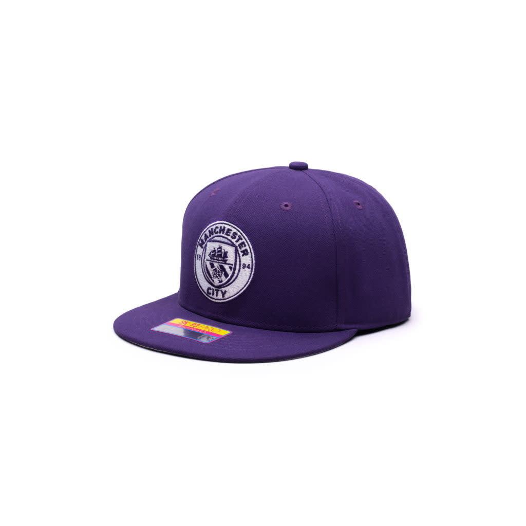 Casquette snapback rétro violette Manchester City (Fan Ink)