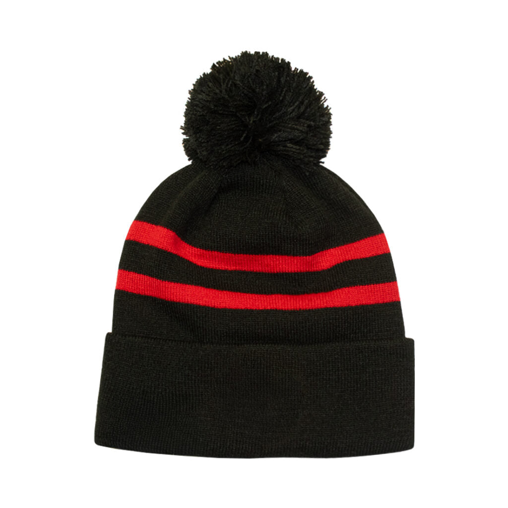 Manchester United New Era Black & Red Knit Pom Beanie