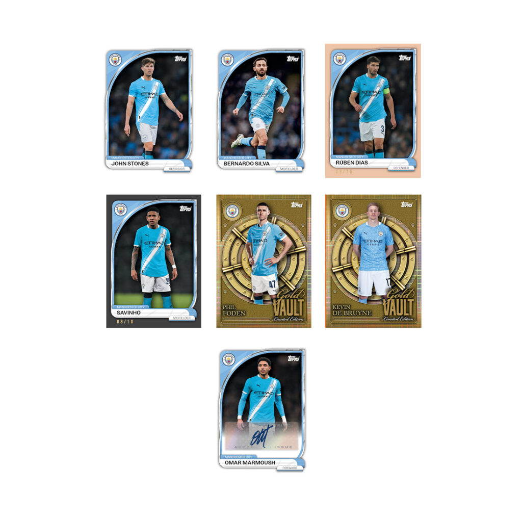 Topps Manchester City 2025-26 Collectors Tin Set (35 Cards)