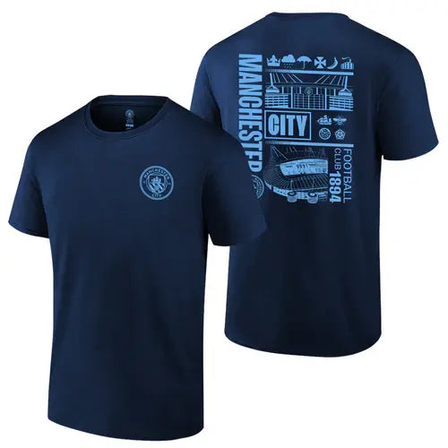 T-shirt bleu du stade de Manchester City
