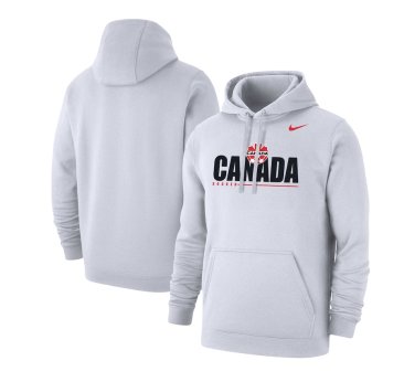 Nike Canada Soccer Club Fleece Pull Over Hoodie White