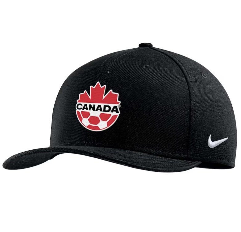 Nike Canada Soccer Black Swooshflex Cap