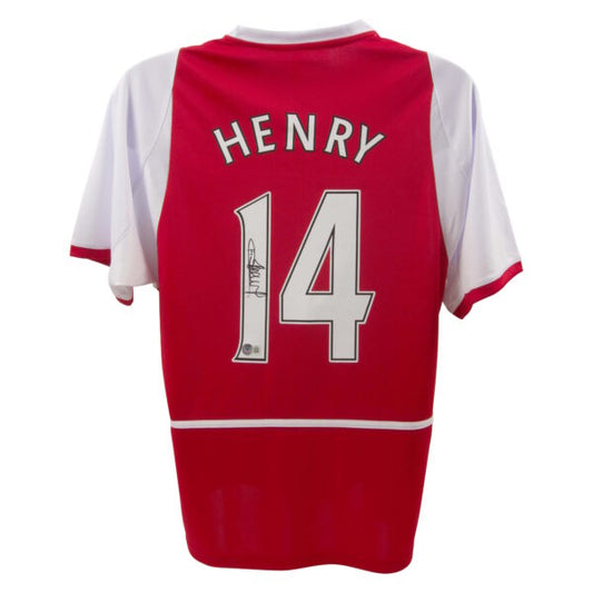 Maillot domicile d'Arsenal 2002-03 authentique signé par Thierry Henry
