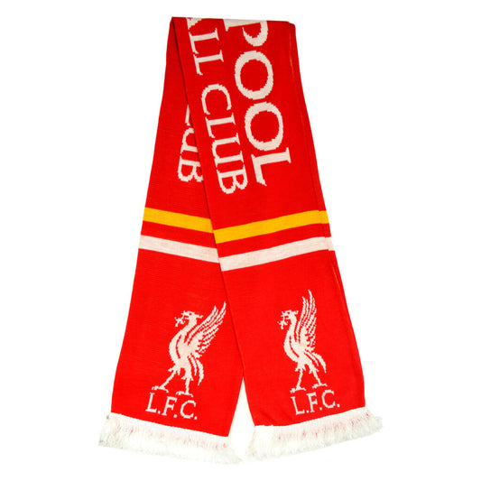 Écharpe rouge, blanche et jaune Liverpool Liverbird