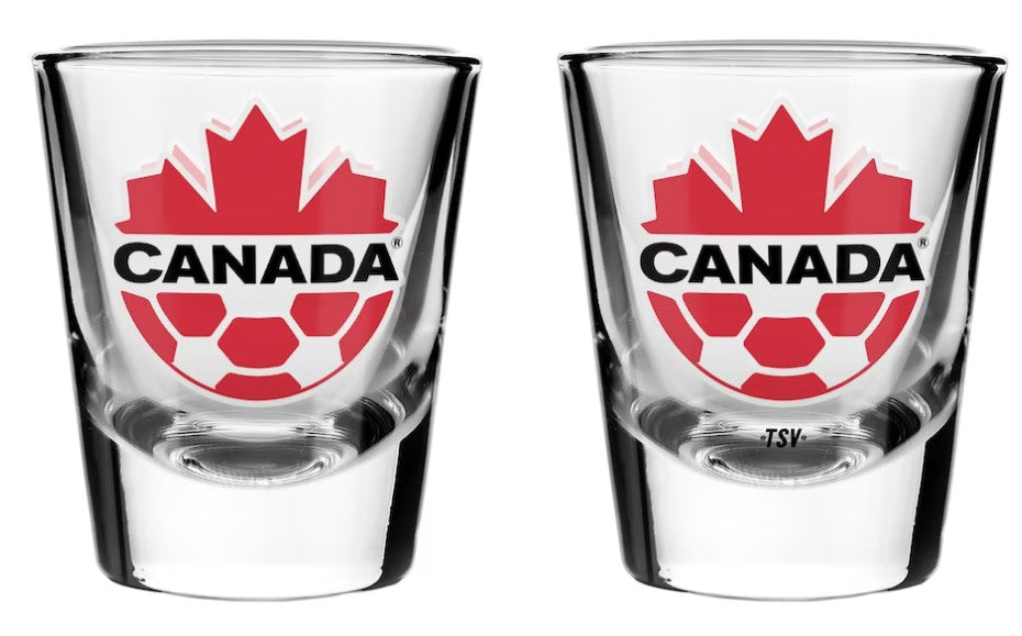 2 OZ Shot Glass Canada Soccer