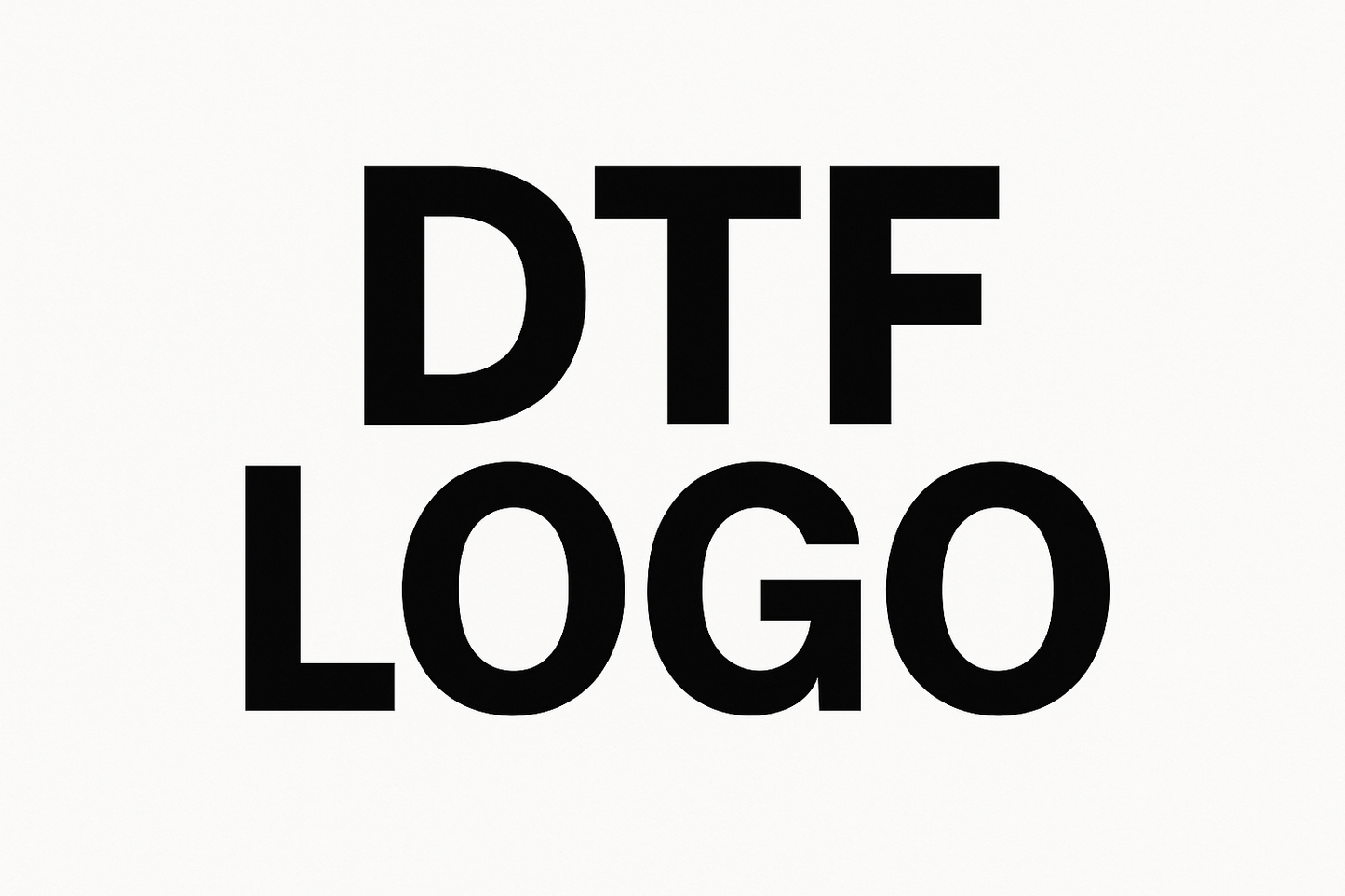 put "DTF LOGO" in black with white background