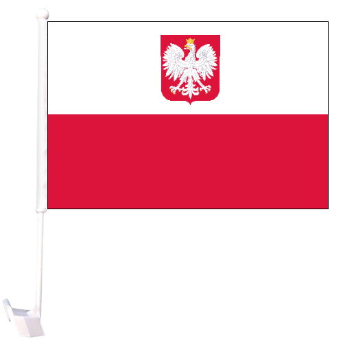 Drapeau de voiture polonais