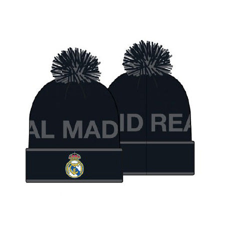 Real Madrid Black Pom Beanie