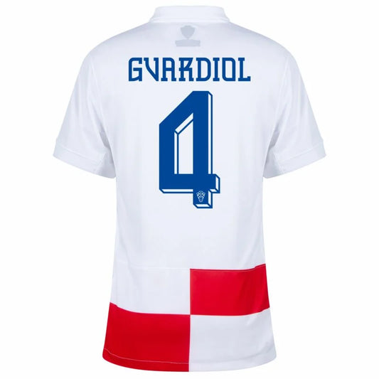 Maillot Nike Croatie 24/25 Stadium Domicile + Imprimé Officiel « 4 » Gvardiol Taille M