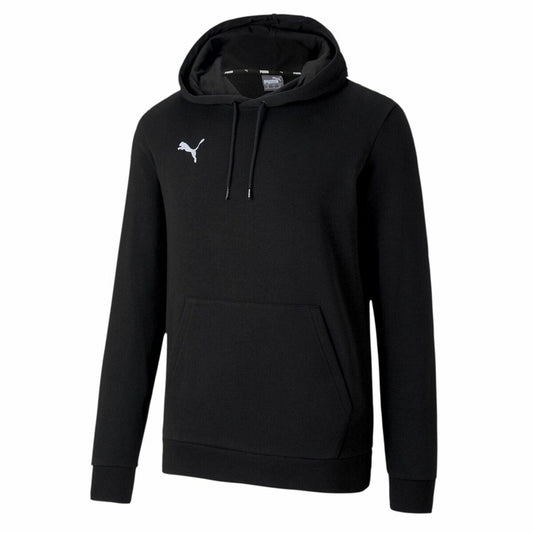 Black Puma TeamGoal 23 Casuals Hoodie with front pouch and logo on the chest.