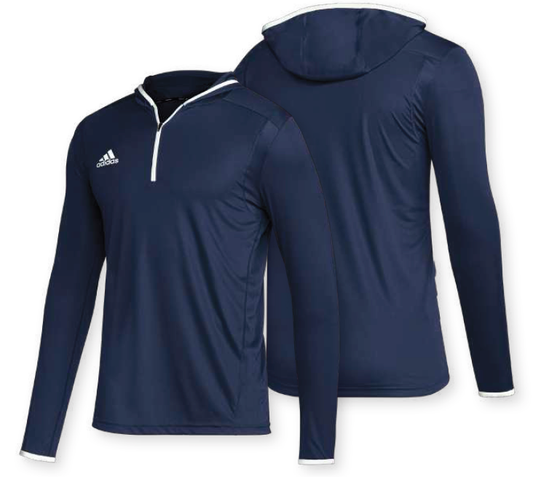 Sweat à capuche zippé 1/4 Adidas Team Issue bleu marine