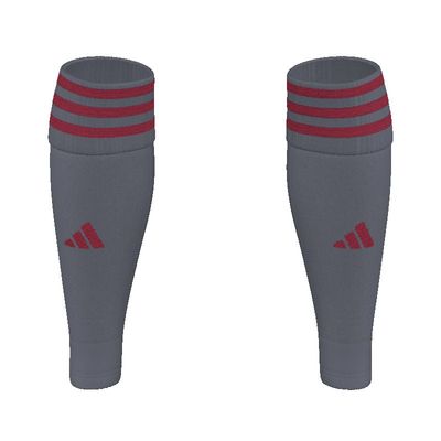Manchons de chaussettes Adidas rayés gris/rouge
