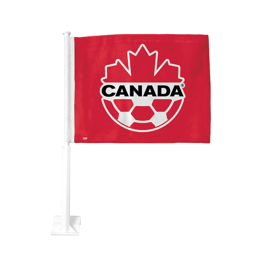 Canada Soccer Car Flag 2 Sided