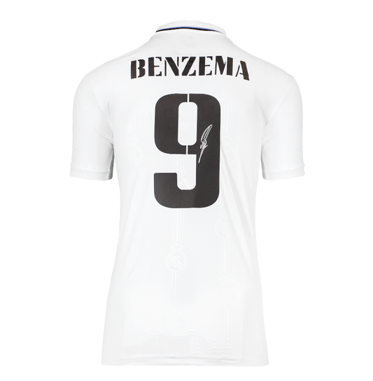 Maillot domicile authentique signé Karim Benzema du Real Madrid 2022-23